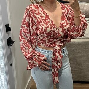 long sleeve chiffon blouse